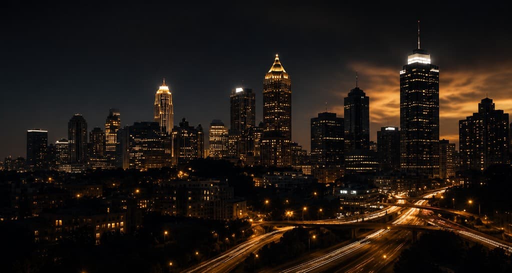Atlanta skyline de noche
